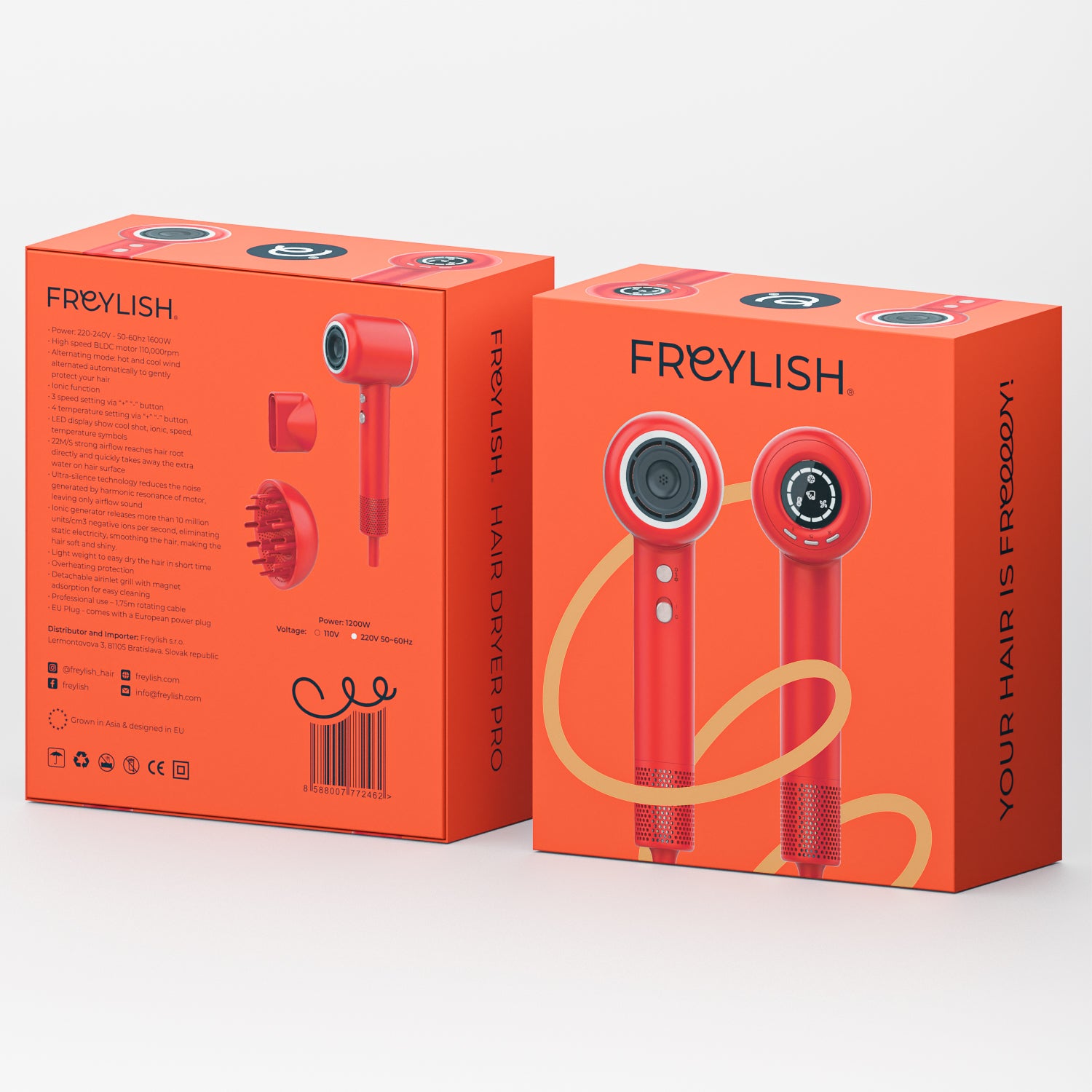 Freylish® PRO Йонизиращ сешоар